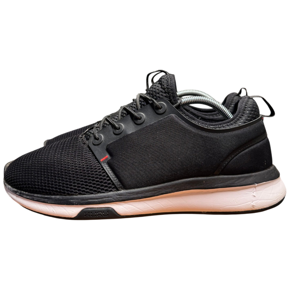 KURU Atom Men's 11 Black White Sneakers Running Walking Shoes - Picture 2 of 16